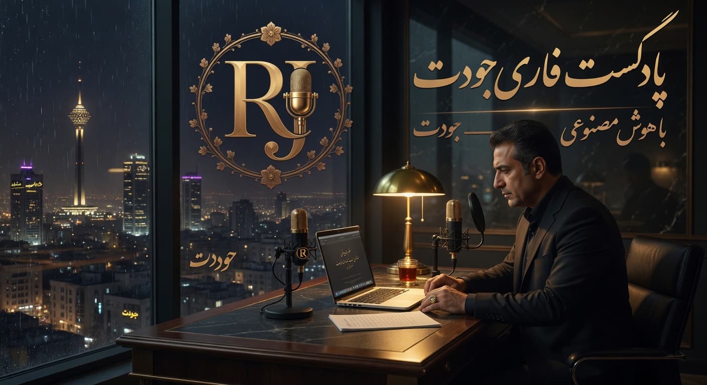 پادکست فارسی جودت - پس‌زمینه سینمایی با منظره شهری